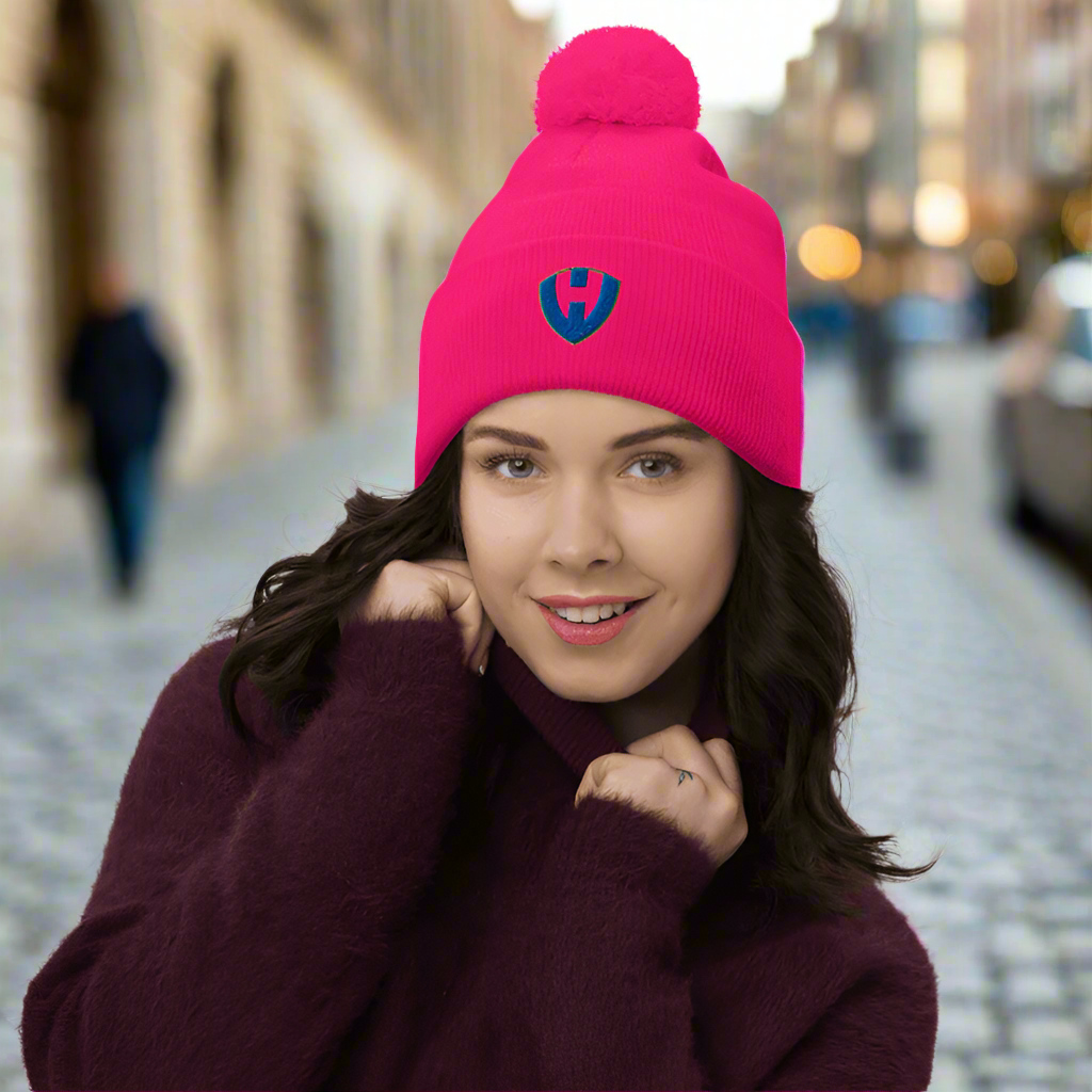 Hero shield puff Beanie